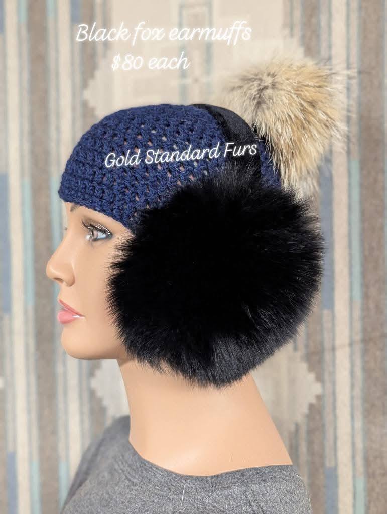 Black Fox Earmuffs