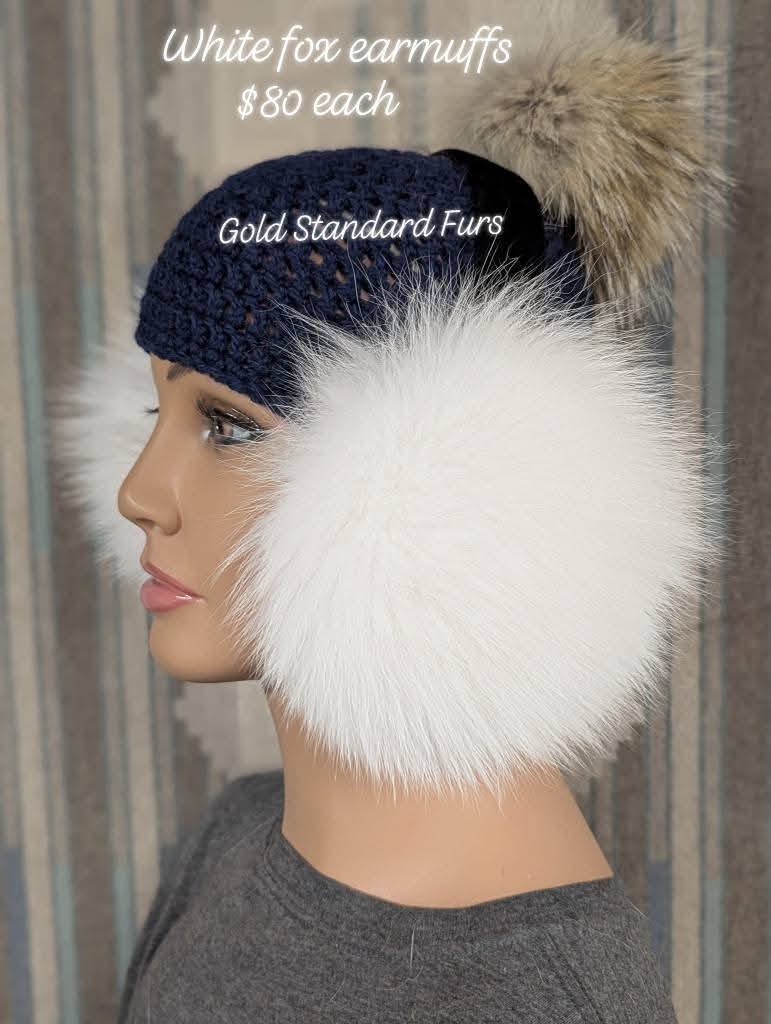 White Fox Earmuffs