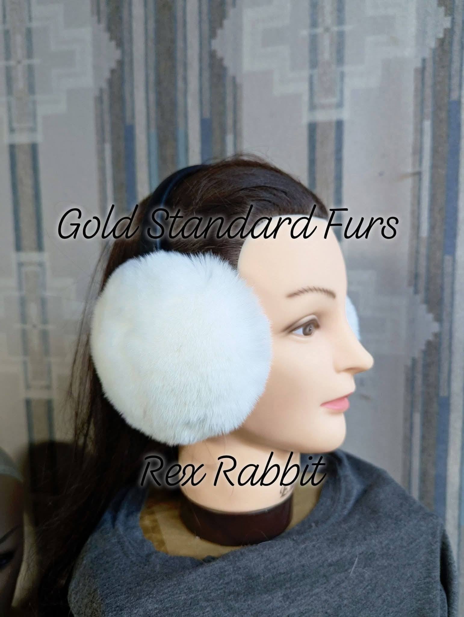 White Rex Rabbit Earmuffs