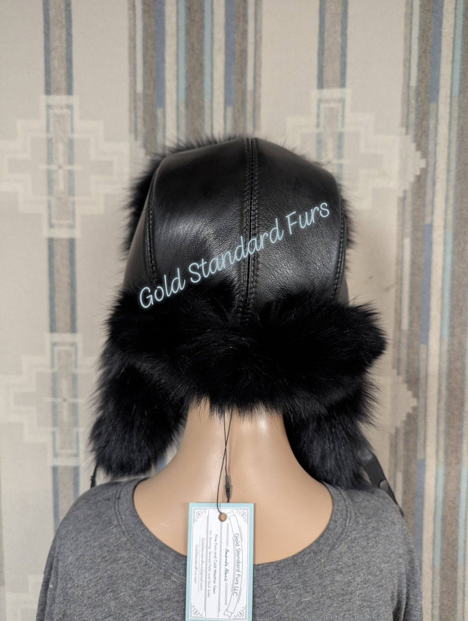 Black Fox Bomber Hat