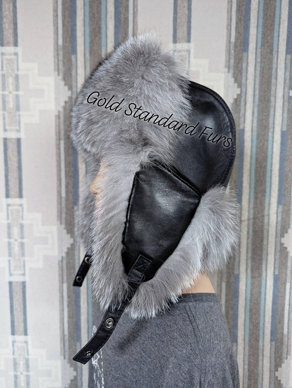 Indigo Fox Bomber Hat