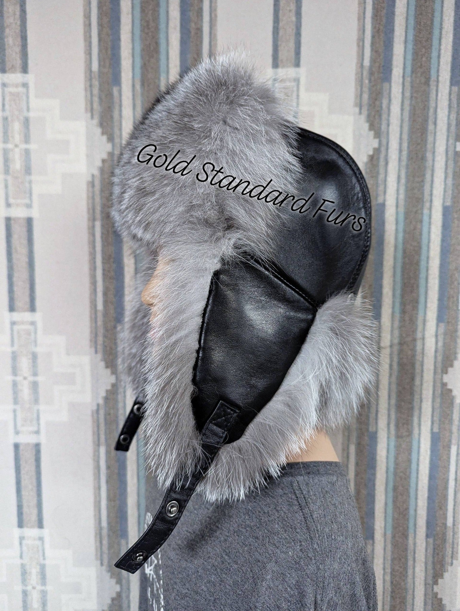 Indigo Fox Bomber Hat