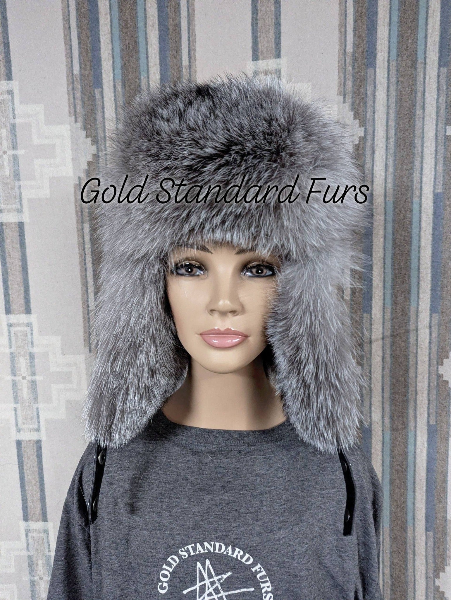 Indigo Fox Bomber Hat