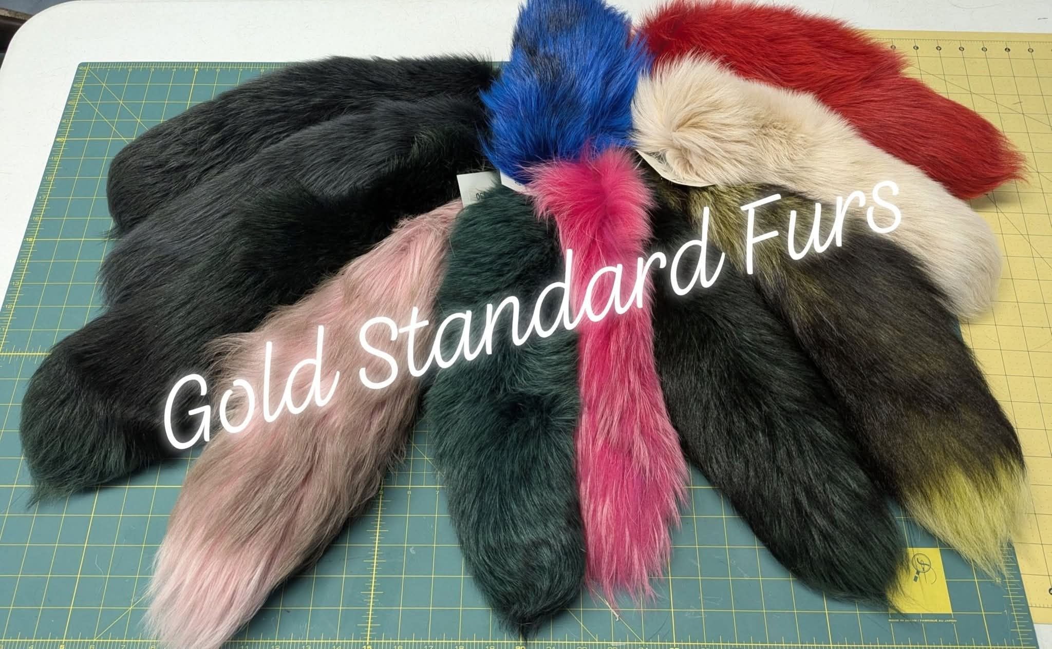 Brightly Dyed Fox Tail