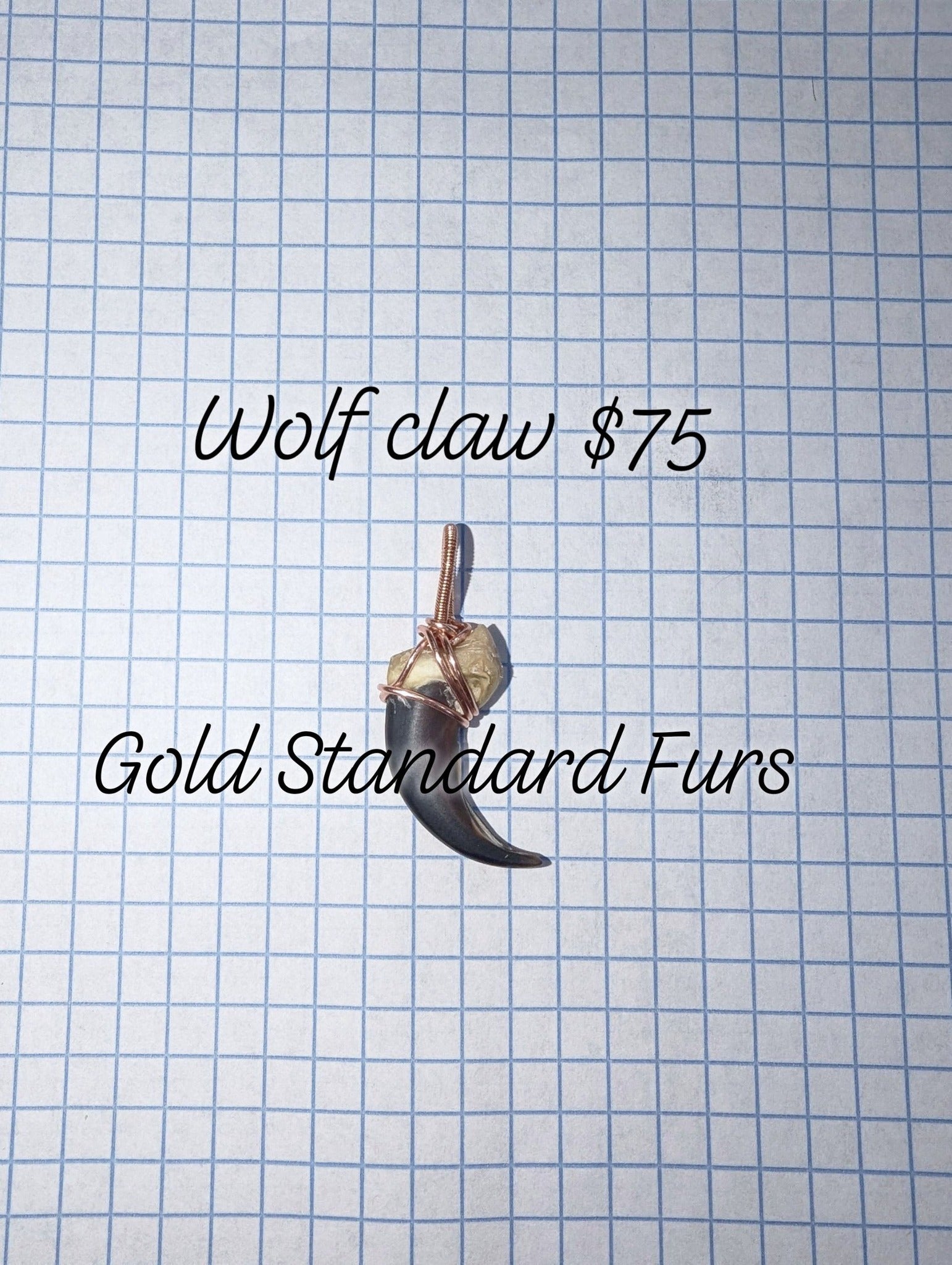 Wolf Claw Pendant – Copper Wire Wrapped