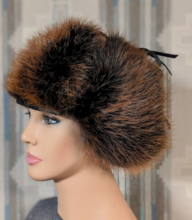 Black Beaver Trapper Hat