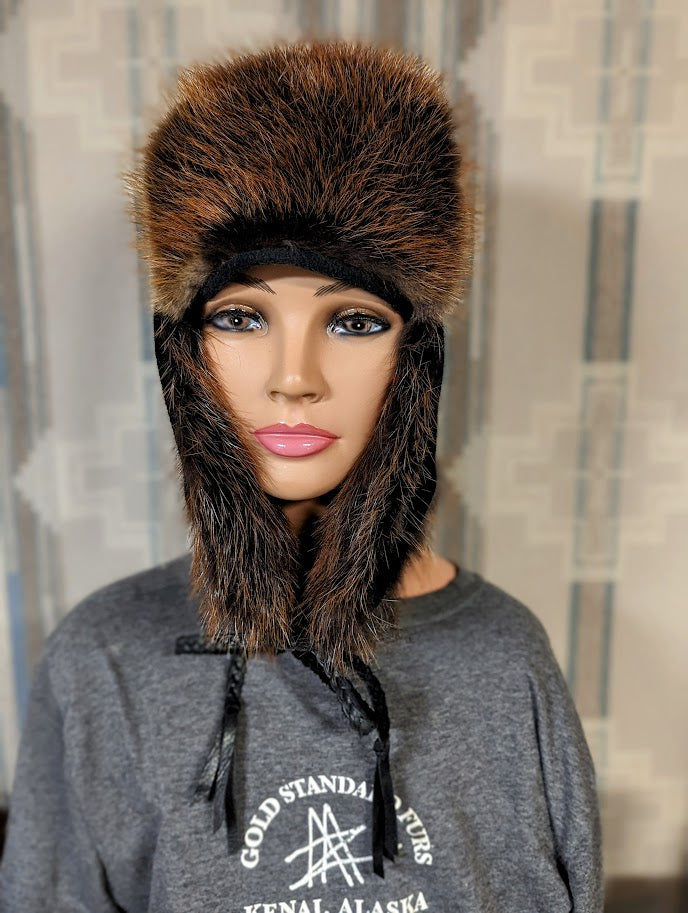 Black Beaver Trapper Hat