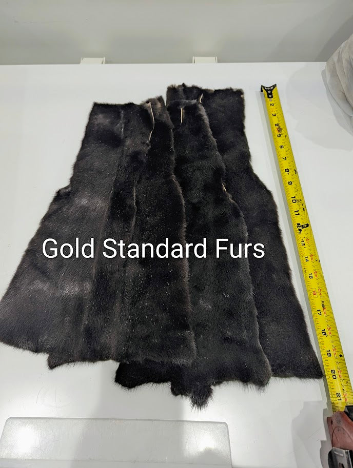 Black Mink Pelt - Stretched