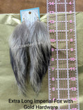 Long Dangle Imperial Fox (Tanuki) Fur Earrings